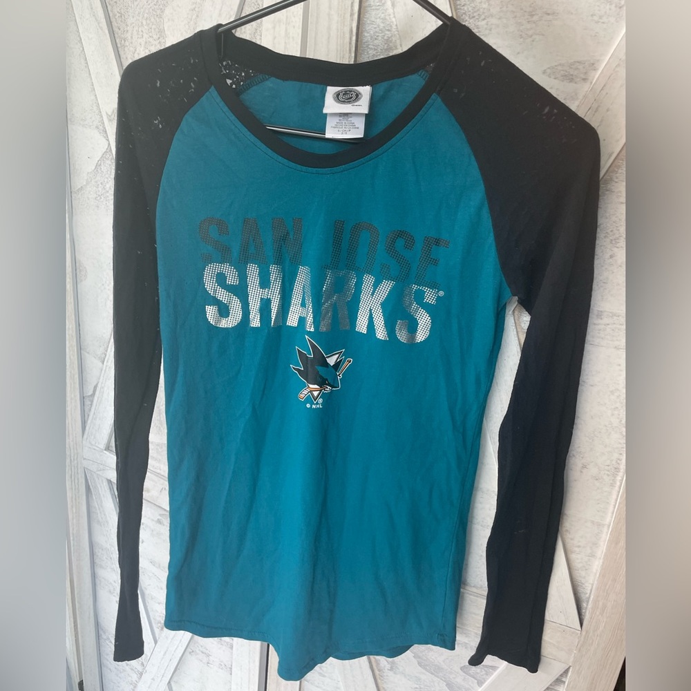 NHL San Jose Sharks long sleeve tee with mesh sleeves